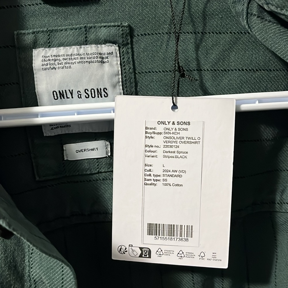 NWT ONLY & SONS overshirt - Picture 2 of 6